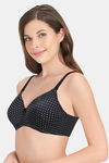 Amante Smooth Dreams Padded Non Wired Full Coverage T-Shirt Bra - Black Dot Print — thumbnail 3